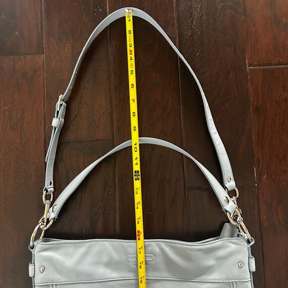 Coach 2010 Baby Blue F14706 Leather bag Slouchy carry-all + crossbody strap - Picture 10 of 10